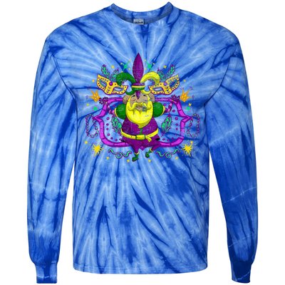 Joker Jester Hat Masquerade Parade Funny Mardi Gras Cute Gift Tie-Dye Long Sleeve Shirt