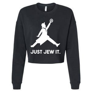 Just Jew It Funny Jewish Cropped Pullover Crew