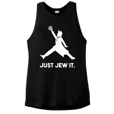 Just Jew It Funny Jewish Ladies PosiCharge Tri-Blend Wicking Tank