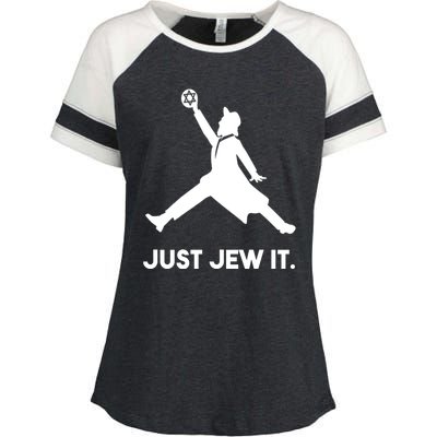 Just Jew It Funny Jewish Enza Ladies Jersey Colorblock Tee