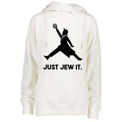 Just Jew It Funny Jewish Womens Funnel Neck Pullover Hood