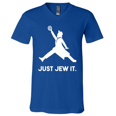 Just Jew It Funny Jewish V-Neck T-Shirt