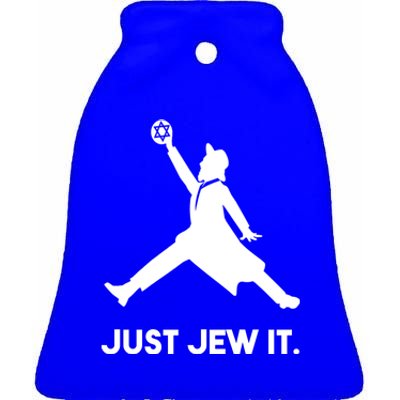 Just Jew It Funny Jewish Ceramic Bell Ornament