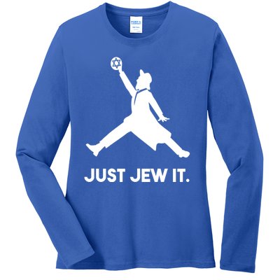 Just Jew It Funny Jewish Ladies Long Sleeve Shirt