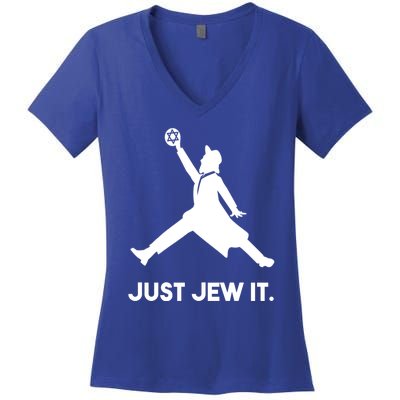 Just Jew It Funny Jewish Women's V-Neck T-Shirt