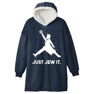 Just Jew It Funny Jewish Hooded Wearable Blanket