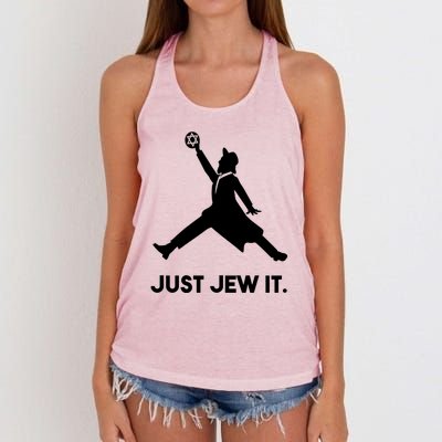 Just Jew It Funny Jewish Women's Knotted Racerback Tank