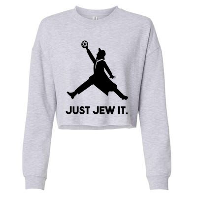 Just Jew It Funny Jewish Cropped Pullover Crew