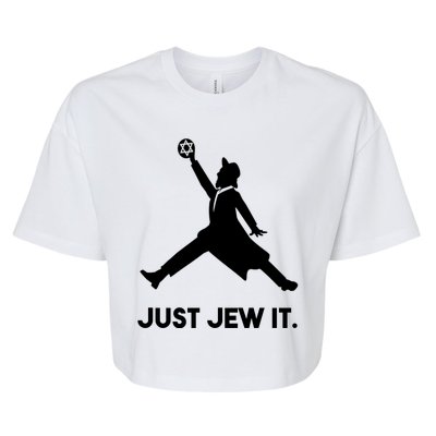 Just Jew It Funny Jewish Bella+Canvas Jersey Crop Tee