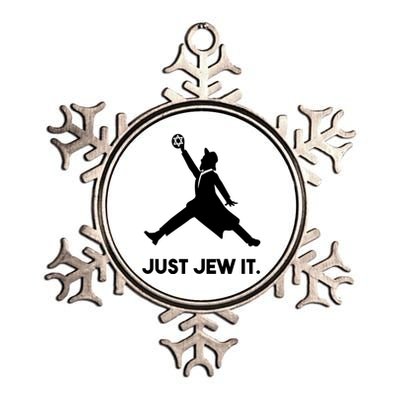 Just Jew It Funny Jewish Metallic Star Ornament