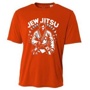 Jew Jitsu  Israeli Man Jiu Jitsu Fighter  Funny Jewish  Cooling Performance Crew T-Shirt