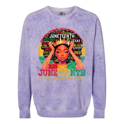 Juneteenth  Juneteenth Is My Independence Day Colorblast Crewneck Sweatshirt