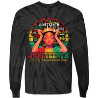 Juneteenth  Juneteenth Is My Independence Day Tie-Dye Long Sleeve Shirt