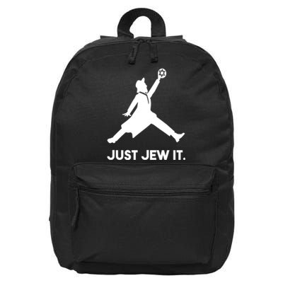 Just Jew It Basketball Funny 16 in Basic Backpack