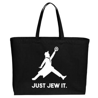 Just Jew It Basketball Funny Cotton Canvas Jumbo Tote