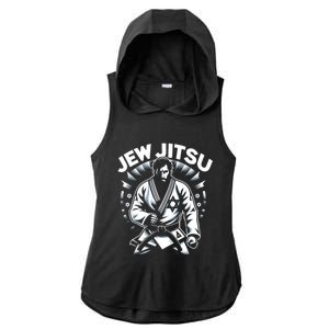 Jew Jitsu Israeli Man Jiu Jitsu Fighter Funny Jewish Ladies PosiCharge Tri-Blend Wicking Draft Hoodie Tank