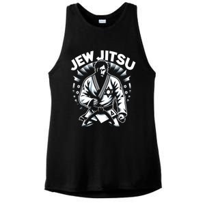 Jew Jitsu Israeli Man Jiu Jitsu Fighter Funny Jewish Ladies PosiCharge Tri-Blend Wicking Tank