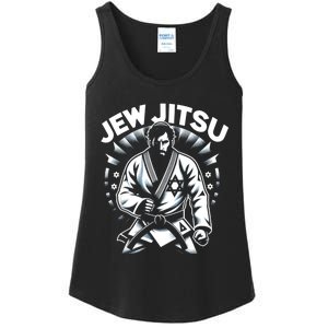 Jew Jitsu Israeli Man Jiu Jitsu Fighter Funny Jewish Ladies Essential Tank