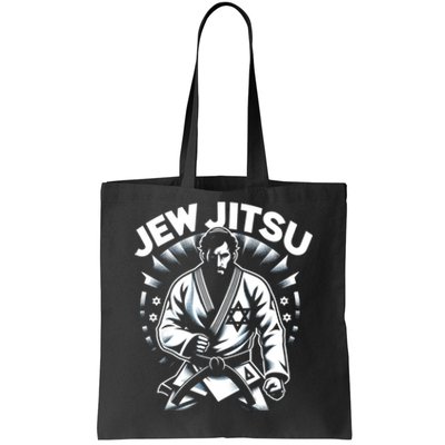 Jew Jitsu Israeli Man Jiu Jitsu Fighter Funny Jewish Tote Bag