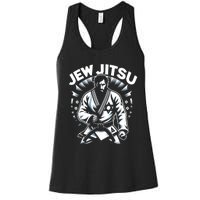 Jew Jitsu Israeli Man Jiu Jitsu Fighter Funny Jewish Women's Racerback Tank