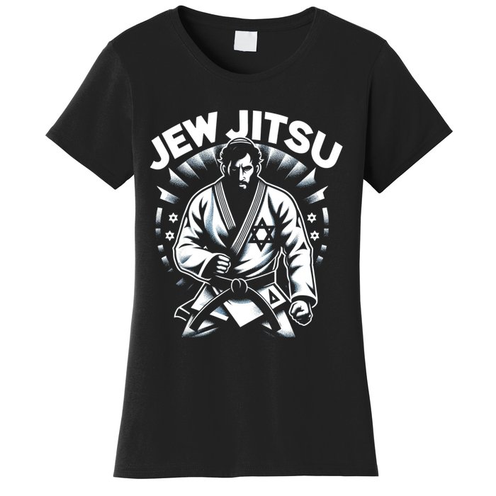 Jew Jitsu Israeli Man Jiu Jitsu Fighter Funny Jewish Women's T-Shirt