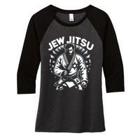 Jew Jitsu Israeli Man Jiu Jitsu Fighter Funny Jewish Women's Tri-Blend 3/4-Sleeve Raglan Shirt