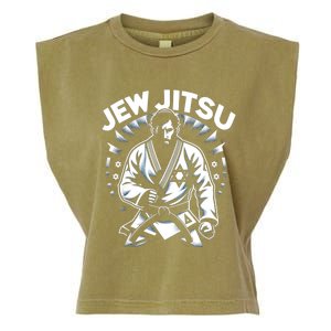 Jew Jitsu Israeli Man Jiu Jitsu Fighter Funny Jewish Garment-Dyed Women's Muscle Tee