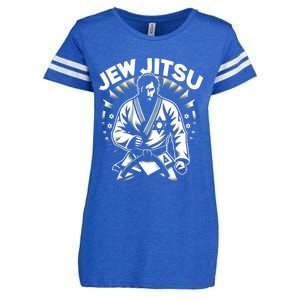 Jew Jitsu Israeli Man Jiu Jitsu Fighter Funny Jewish Enza Ladies Jersey Football T-Shirt