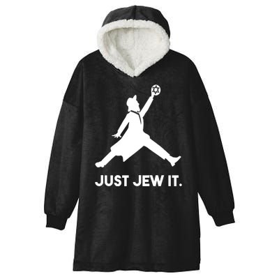 Just Jew It Funny Jewish Hooded Wearable Blanket