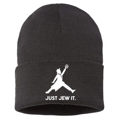 Just Jew It Funny Jewish Sustainable Knit Beanie