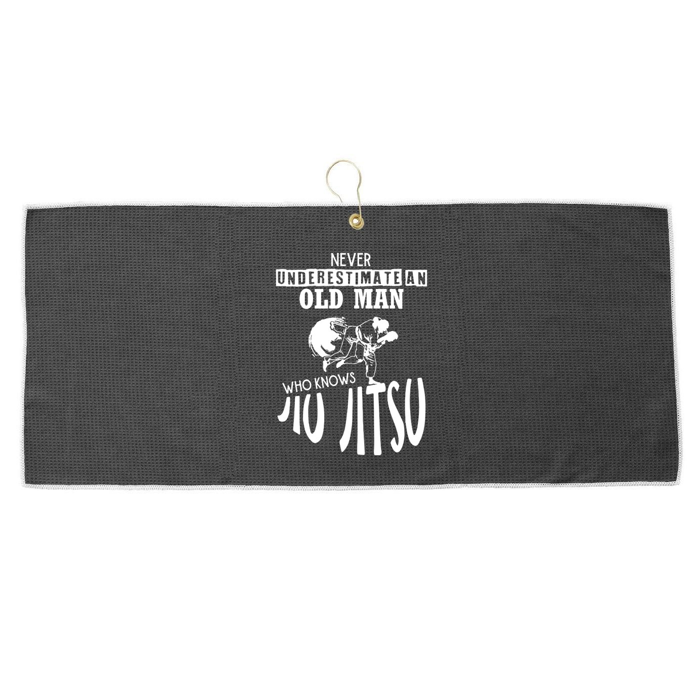 Jiu Jitsu Large Microfiber Waffle Golf Towel