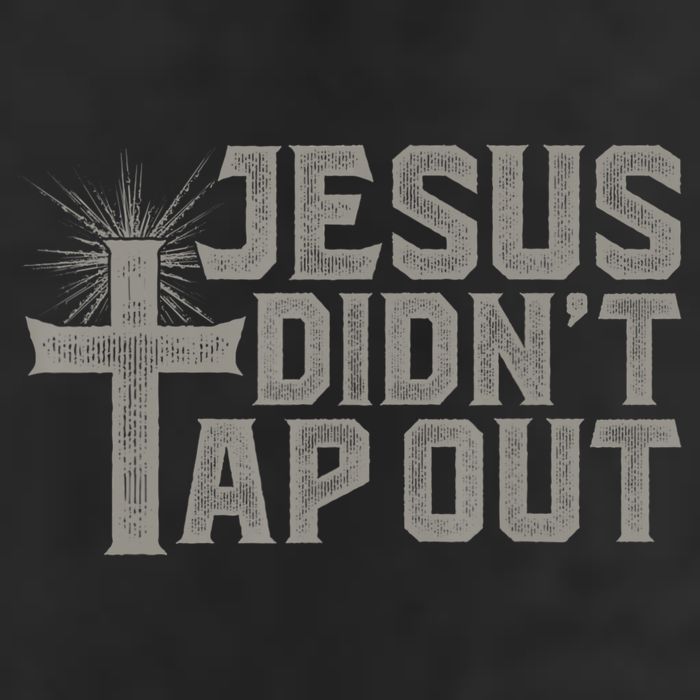 Jiu Jitsu Jesus Faith Christian Jesus Didn't Tap Out 7 Panel Mesh Trucker Snapback Hat