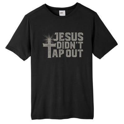 Jiu Jitsu Jesus Faith Christian Jesus Didn't Tap Out Tall Fusion ChromaSoft Performance T-Shirt