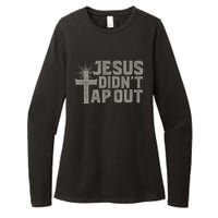 Jiu Jitsu Jesus Faith Christian Jesus Didn't Tap Out Womens CVC Long Sleeve Shirt