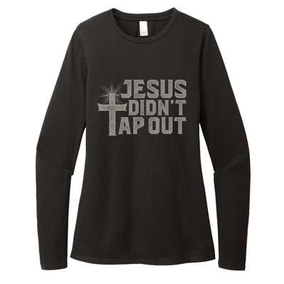 Jiu Jitsu Jesus Faith Christian Jesus Didn't Tap Out Womens CVC Long Sleeve Shirt