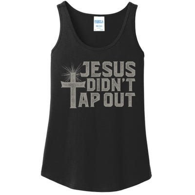 Jiu Jitsu Jesus Faith Christian Jesus Didn't Tap Out Ladies Essential Tank