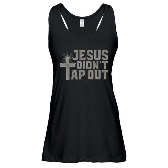 Jiu Jitsu Jesus Faith Christian Jesus Didn't Tap Out Ladies Essential Flowy Tank