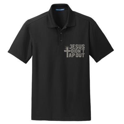 Jiu Jitsu Jesus Faith Christian Jesus Didn't Tap Out Dry Zone Grid Polo