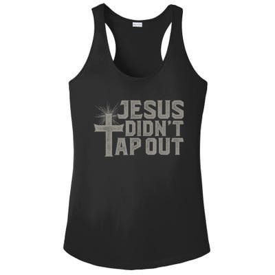 Jiu Jitsu Jesus Faith Christian Jesus Didn't Tap Out Ladies PosiCharge Competitor Racerback Tank