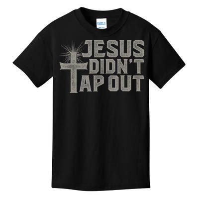 Jiu Jitsu Jesus Faith Christian Jesus Didn't Tap Out Kids T-Shirt