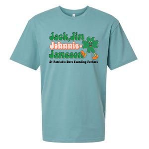 Jack Jim Johnnie And Jameson St Patrick's Day Founding Father Dinking Team Sueded Cloud Jersey T-Shirt