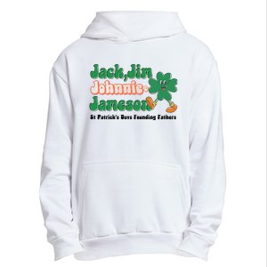 Jack Jim Johnnie And Jameson St Patrick's Day Founding Father Dinking Team Urban Pullover Hoodie