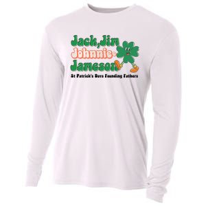 Jack Jim Johnnie And Jameson St Patrick's Day Founding Father Dinking Team Cooling Performance Long Sleeve Crew