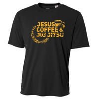 Jesus Jiu Jitsu & Coffee For Christian Martial Arts Fan Cooling Performance Crew T-Shirt