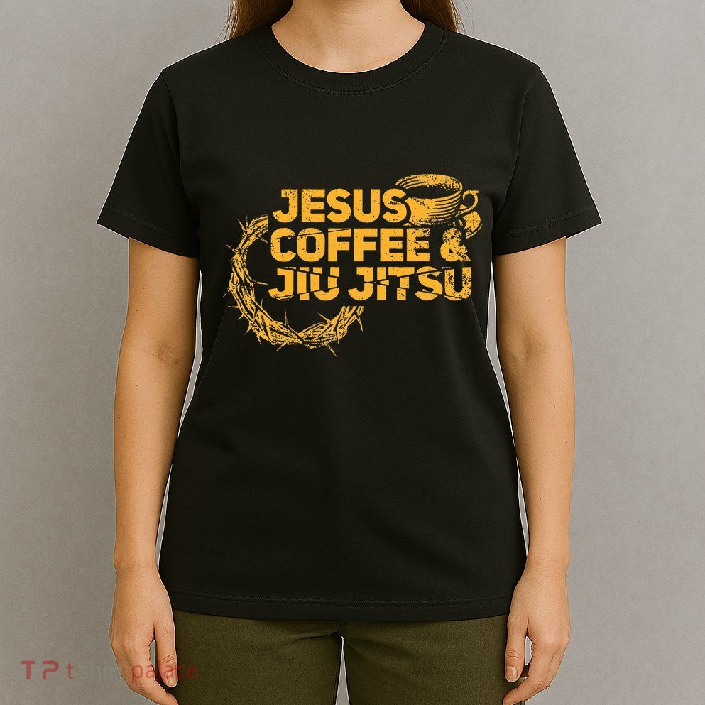 Jesus Jiu Jitsu & Coffee For Christian Martial Arts Fan T-Shirt