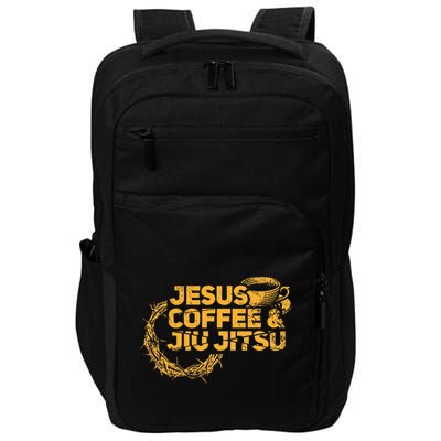 Jesus Jiu Jitsu & Coffee For Christian Martial Arts Fan Impact Tech Backpack