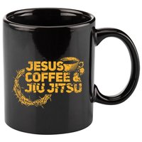 Jesus Jiu Jitsu & Coffee For Christian Martial Arts Fan 11oz C Handle Ceramic Mug
