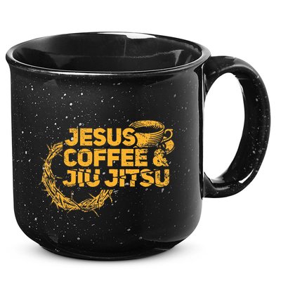 Jesus Jiu Jitsu & Coffee For Christian Martial Arts Fan 15oz Campfire Ceramic Mug