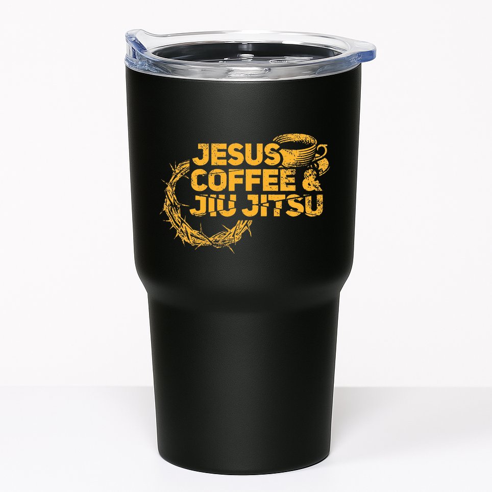 Jesus Jiu Jitsu & Coffee For Christian Martial Arts Fan Tumbler