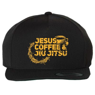 Jesus Jiu Jitsu & Coffee For Christian Martial Arts Fan Wool Snapback Cap